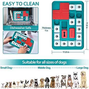 Dog Puzzle Toys, Dog Puzzles for Smart Dogs, Puppy Puzzle Toys, Dog Enrichment Toys Dog Mentally Stimulation Toys for Training, Dog Treat Chew Toy Gifts for Puppies, Cats, Small, Medium, Large Dogs