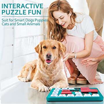 Dog Puzzle Toys, Dog Puzzles for Smart Dogs, Puppy Puzzle Toys, Dog Enrichment Toys Dog Mentally Stimulation Toys for Training, Dog Treat Chew Toy Gifts for Puppies, Cats, Small, Medium, Large Dogs