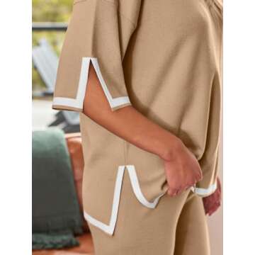 LILLUSORY Travel Outfits Women 2024 Summer Fall Clothes 2 Piece Lounge Two Piece Matching Going Out Knit Loungewear Sweat Sets Casual Pants Suits Sweatsuits