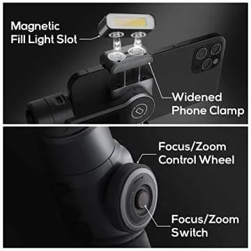 ZHIYUN Smooth 5 Combo Gimbal Stabilizer for Smartphone,3-Axis Phone Video Stabilizer for iPhone 13 Pro Max Mini 12 11 XS X XR 8 7 Plus and Android Cell Phone