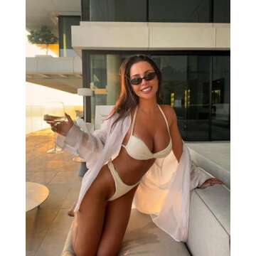 GUVIVI Retro Oval Sunglasses for Women Chic Cat Eye 90s Sunnies Lightweight Narrow Shades Trendy UV protection Sun Glasses