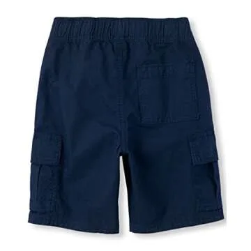The Children's Place Boys Pull on Cargo Shorts with Adjustable Waist, Tidal Single | Sizes 4-10