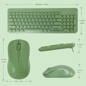 Arcwares Cute Wireless Keyboard and Mouse Combo - Ergonomic Delight