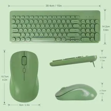 Arcwares Cute Wireless Keyboard and Mouse Combo - Ergonomic Delight