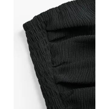 CIDER Women's Summer Cocktail Dress Mini Tube Ruched Ruffle