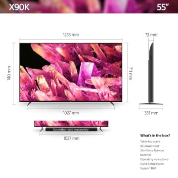 Sony 55 Inch 4K Ultra HD TV X90K Series BRAVIA Smart TV