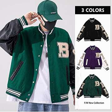 Moshtashio Unisex Varsity College Jacket - Stylish and Functional Bomber