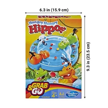 Grab & Go Hungry Hungry Hippos Game by Hasbro