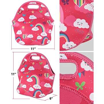 yookee home Neoprene Lunch Box for Kids and Adults