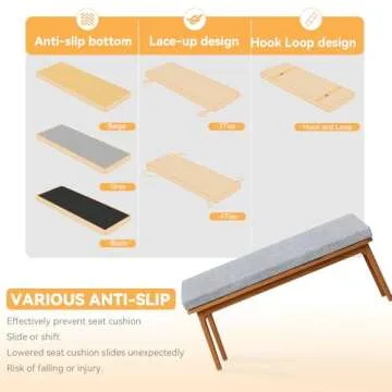 ROFIELTY Custom Bench Cushion, Durable Indoor/Outdoor Bench Seat Cushion, 70+ Colors to Choose from, Patio Furniture Bench Cushion, Multiple Scenarios Can be Applied (Custom Size)