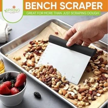 Spring Chef Bench Scraper with Bowl Pastry Scraper - Perfect for Bakers