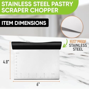 Spring Chef Bench Scraper with Bowl Pastry Scraper - Perfect for Bakers