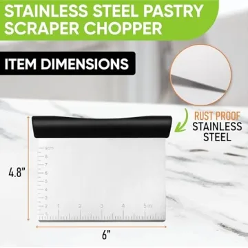 Spring Chef Bench Scraper with Bowl Pastry Scraper - Perfect for Bakers