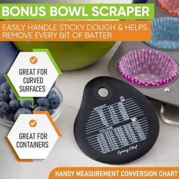 Spring Chef Bench Scraper with Bowl Pastry Scraper - Perfect for Bakers