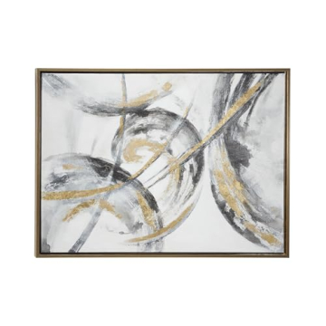 Luxury Abstract Gold Framed Canvas Art for Home