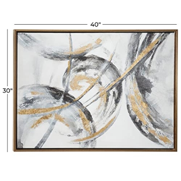 Luxury Abstract Gold Framed Canvas Art for Home