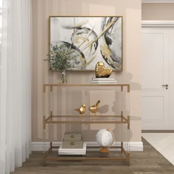 Luxury Abstract Gold Framed Canvas Art for Home