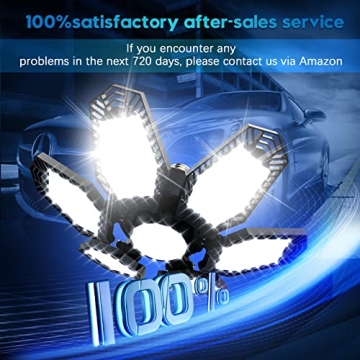 TANBABY LED Garage Lights - 30,000 Lumens, Adjustable Panels