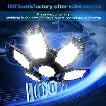 TANBABY LED Garage Lights - 30,000 Lumens, Adjustable Panels