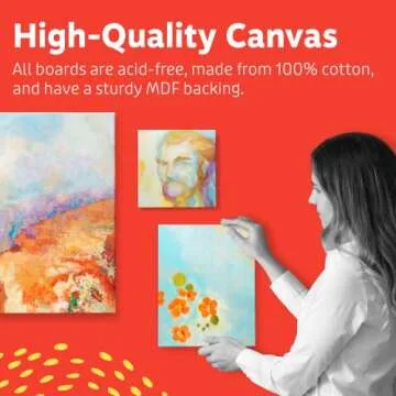 Artlicious Pack of 30 Canvas Boards for Painting