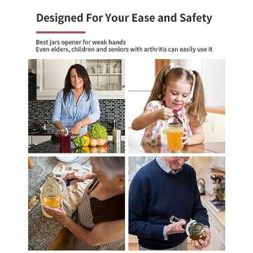 CYDW Mason Jar Opener Tool with No Lid Dents or Damage, Can Opener Manual Multi-Purpose, Easy Twist Manual Handheld Top Remover Utensil, Canning Supplies Tools and Bottle Opener, Made For Lifetime