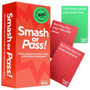 Bold. Smash or Pass: The Hilarious Game Night Adult Card Game - Perfect for Girls Night, Bachelorett...