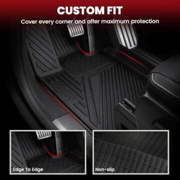 LASFIT Premium Extra Thick Floor Mats & Bed Mat for Tesla Cybertruck 2025 2024 2023 Custom Fit TPE A...