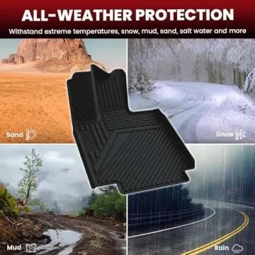 LASFIT Premium Extra Thick Floor Mats & Bed Mat for Tesla Cybertruck 2025 2024 2023 Custom Fit TPE All Weather 1st & 2nd Row Car Accessories Full Set Front Rear Cargo Trunk Liners, 6PCS Black