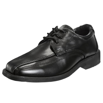 French Toast Boys Dress Shoes - Classic Lace-Up Oxford Casual Dress Formal Shoes- Black (Size 2 Big ...