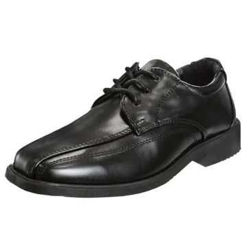 French Toast Boys Dress Shoes - Classic Lace-Up Oxford Casual Dress Formal Shoes- Black (Size 2 Big ...