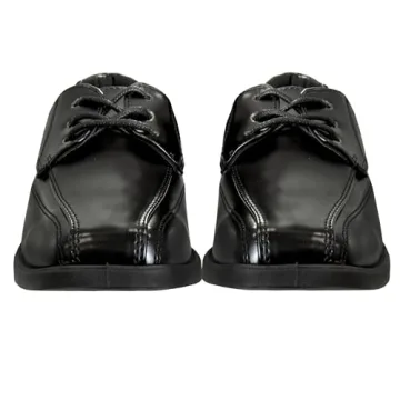 French Toast Boys Dress Shoes - Classic Lace-Up Oxford Casual Dress Formal Shoes- Black (Size 2 Big Kid)