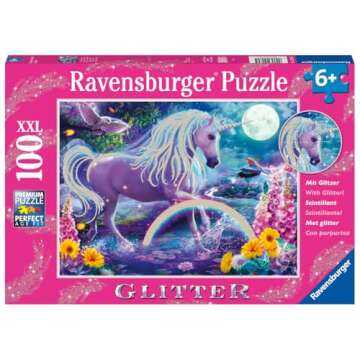Ravensburger Glitter Unicorn - 100 Piece Jigsaw Puzzle for Kids | Unique & Interlocking Pieces | Stu...
