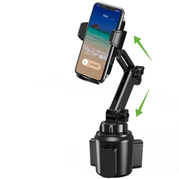 EOCAHO 2025 Upgraded Cup Phone Holder for Car, Universal No Shaking Cup Holder Phone Mount with Expa...