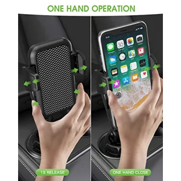 EOCAHO Adjustable Cup Phone Holder for All Cars