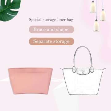 D.DUO Large Handbag Organizer for Stylish Organization