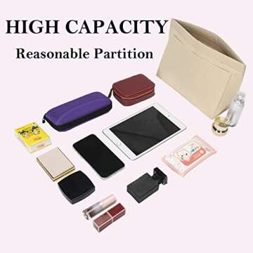 D.DUO Large Handbag Organizer for Stylish Organization