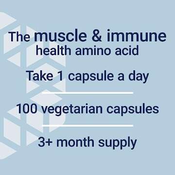 Life Extension L-Glutamine, 500 mg L-glutamine, amino acid, supports muscle health and immune health, gluten-free, non-GMO, 100 vegetarian capsules