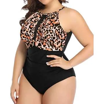 Aqua Eve Plus Size Tummy Control One Piece Swimsuit