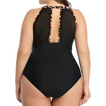Aqua Eve Plus Size Tummy Control One Piece Swimsuit