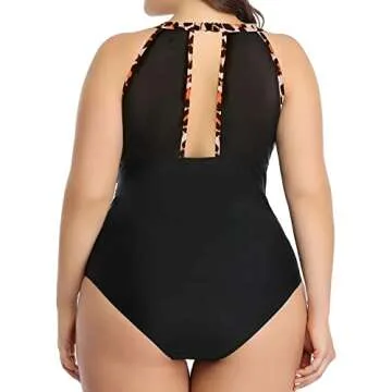 Aqua Eve Plus Size Tummy Control One Piece Swimsuit