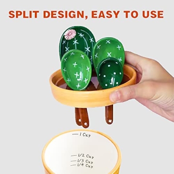 Cactus Measuring Spoons Set | Cute Ceramic Kitchen Tools