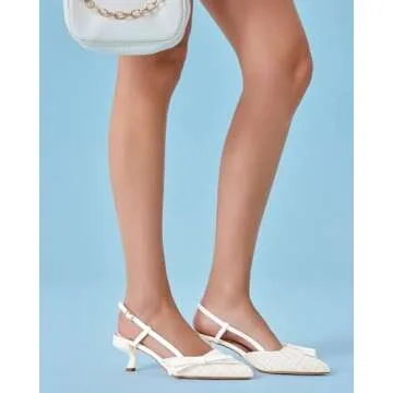 Chic Coutgo Women's Slingback Kitten Heels for Various Occasions