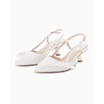 Chic Coutgo Women's Slingback Kitten Heels for Various Occasions