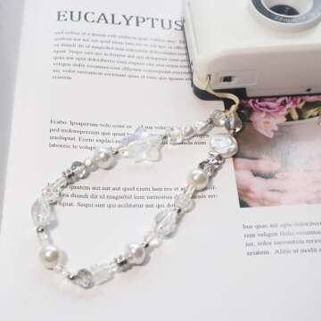 Trendy Beaded Camera Wrist Strap - Cute Phone and Bag Charm