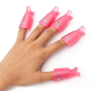 HiMo 10PC Soak Off Cap Clips for Easy Gel Polish Removal