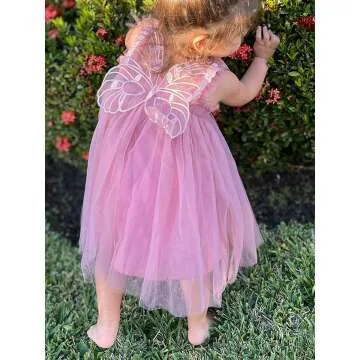Elegant Tulle Butterfly Tutu Dress for Toddler Girls