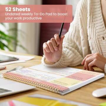 Undated Weekly Planner Notepad for Ultimate Organization