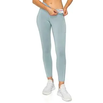 Leggings Depot Reflective Yoga Pants with Pockets - Chambray, 2X