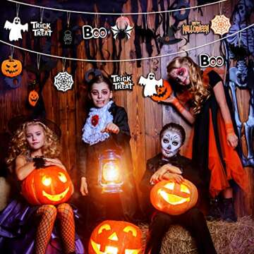 36 Pieces Halloween Wooden Hanging Ornaments for Home