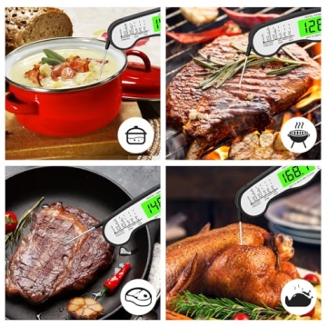 Fast Instant Read Meat Thermometer with Backlight - Waterproof